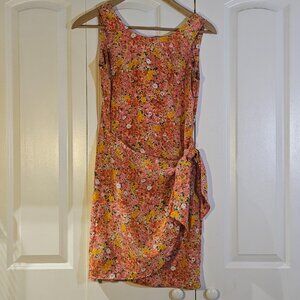 Vintage Guess by Georges Marciano 2 Floral Wrap Mini Dress 80s 90s Cottagecore